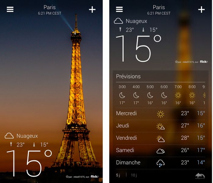 Les applications météo les plus fiables sur Android